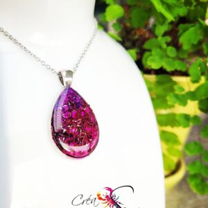 Collier "Goutte Éclatante" Mystère Pourpre