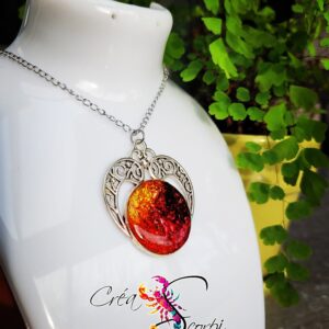 Collier "Cœur Enflammé" Scintillant