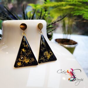 Boucles d'Oreilles "Éclat d'Or" Géométriques
