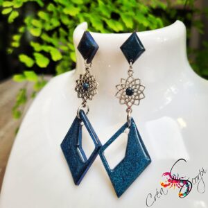 Boucles d'oreilles "Étoiles de Nuit Azur"