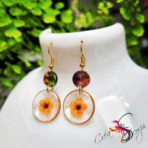 Boucles d'oreilles "Éclat Solaire Floral"
