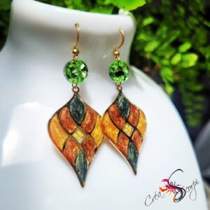 Boucles d'oreilles "Éclat d'Automne" Style Vitrail