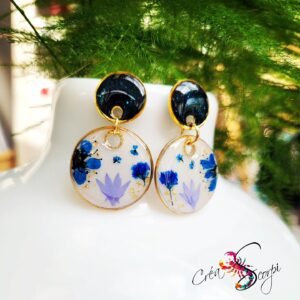 Boucles d'Oreilles Galaxie Florale