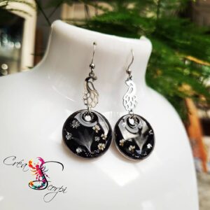 Boucles d'Oreilles Fleur de Nuit - Bleuet