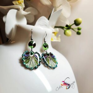 Boucles d'Oreilles Écailles d'Émeraude