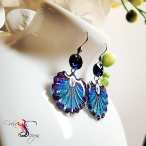 Boucles d'Oreilles Écailles de Dragon Célestes