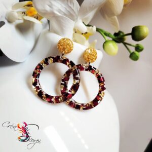 Boucles d'Oreilles Créoles "Éclat Sanguin"