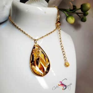 Collier "Feuille d'Automne Lumineuse"