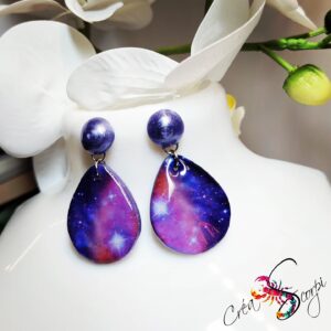 Boucles d'Oreilles Galaxie "Étoiles Lointaines"