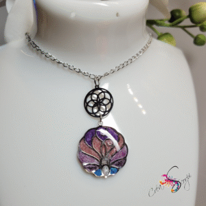 Collier Fleur Enchantée Irisée