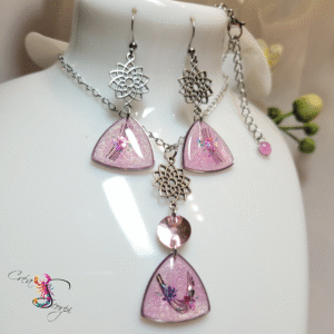 Parure "Éclat Floral Rosé"