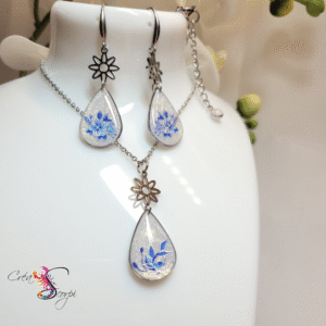 Parure "Rosée Florale Givrée"