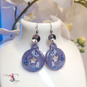 Boucles d'Oreilles Paysage Hivernal Scintillant