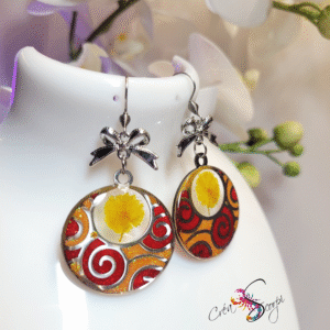 Boucles d'Oreilles Fleur Bohème Spirales