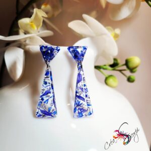 Boucles d'Oreilles Bleuet Éternel