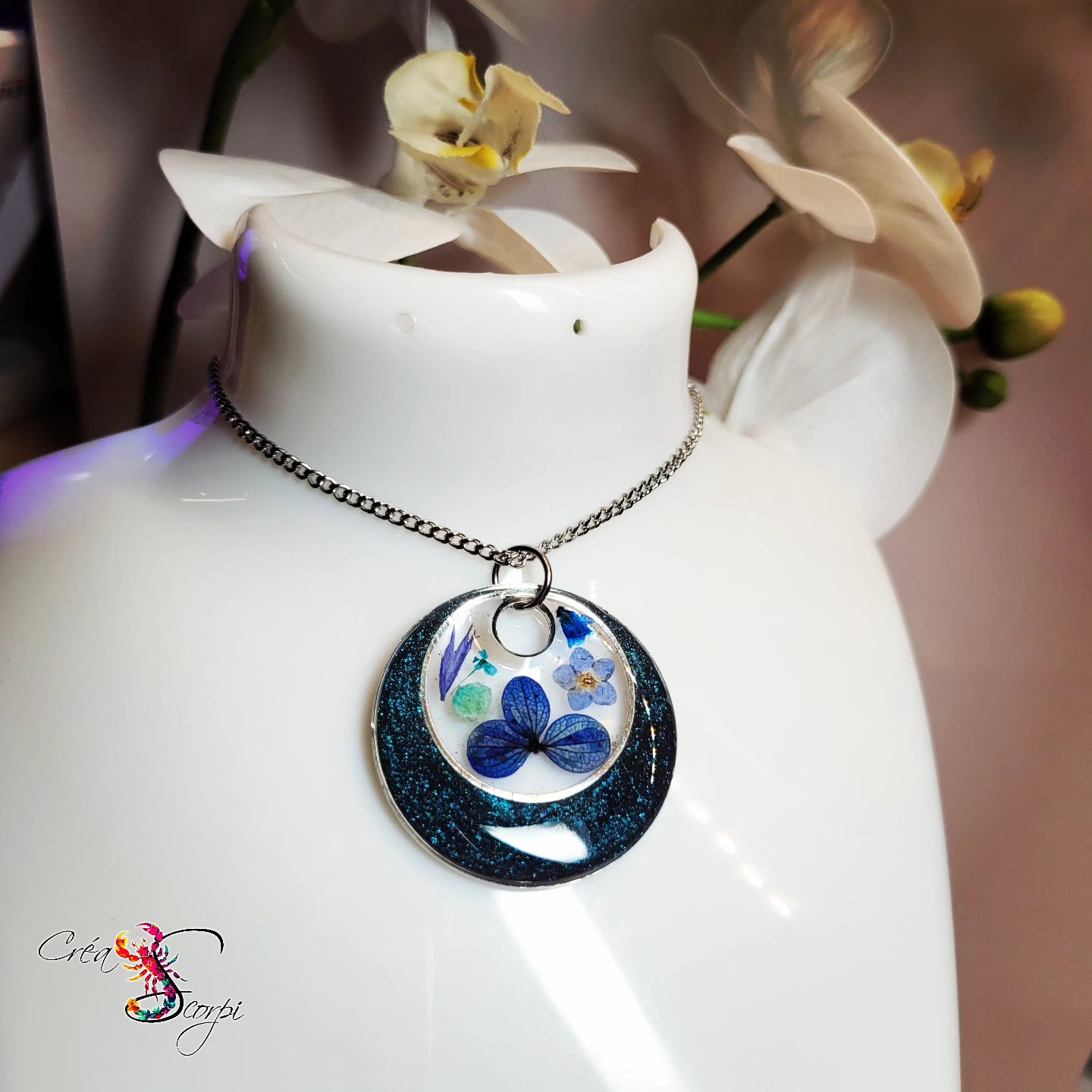 Collier Rond Éclat Bleu Naturel – Image 4