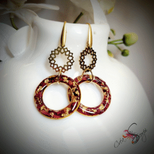 Boucles d'oreilles Nature Élégante "Flamenco"