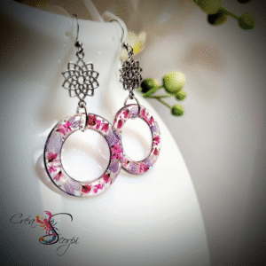 Boucles d'oreilles Nature Élégante "Florale"