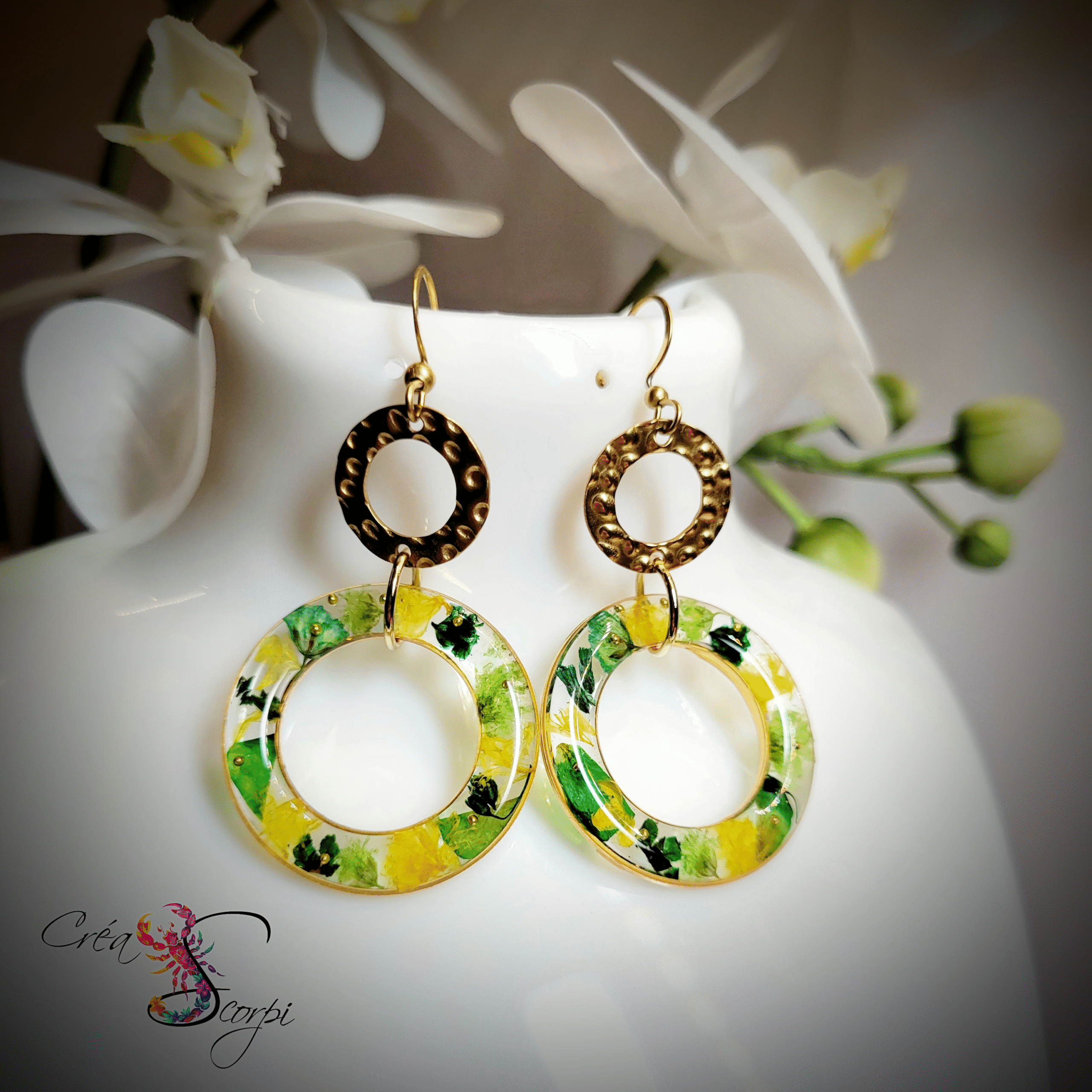 Boucles d'oreilles Nature Élégante "Citron Vert" – Image 4