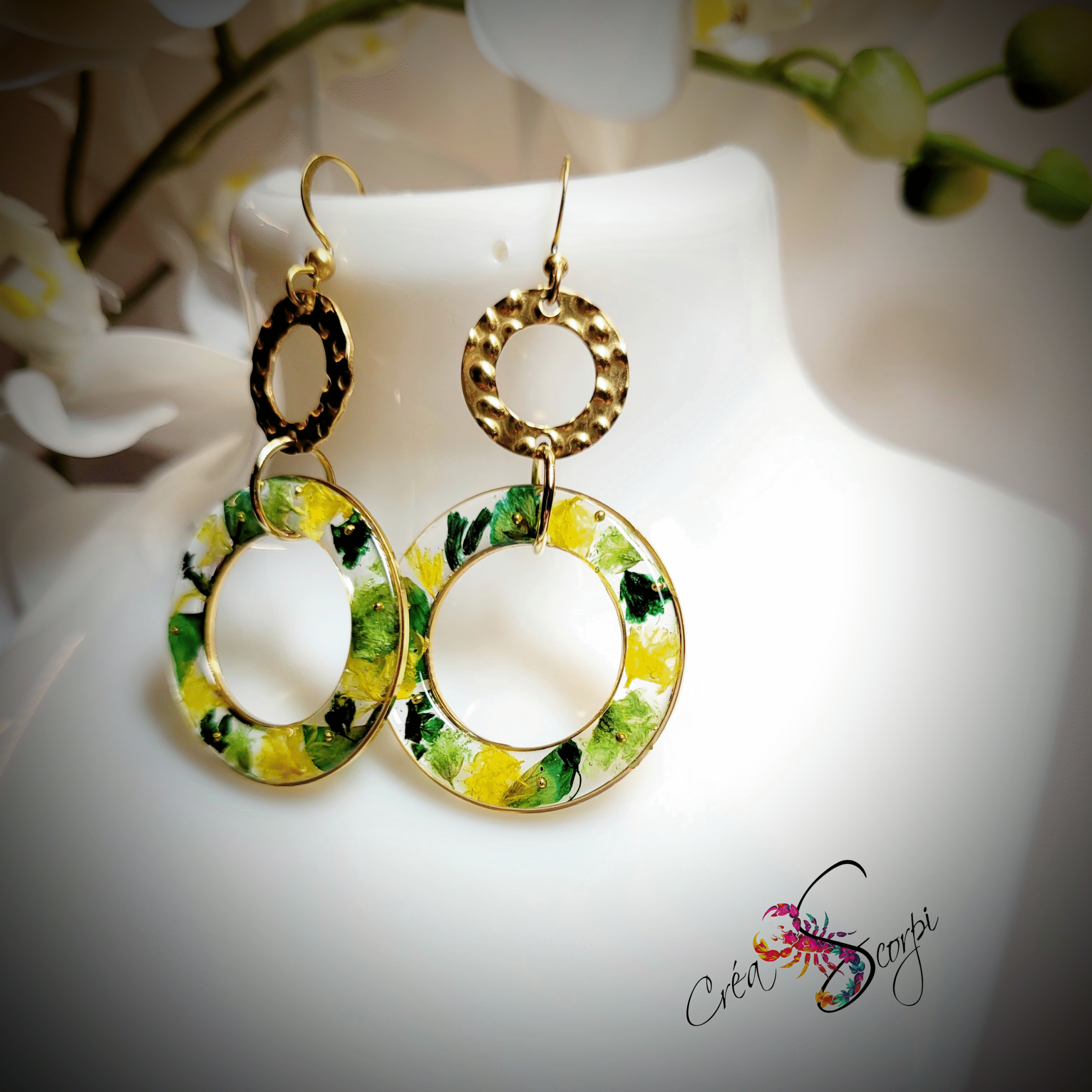Boucles d'oreilles Nature Élégante "Citron Vert" – Image 3