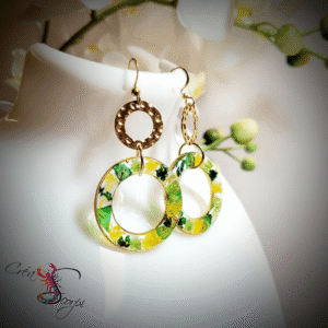 Boucles d'oreilles Nature Élégante "Citron Vert"