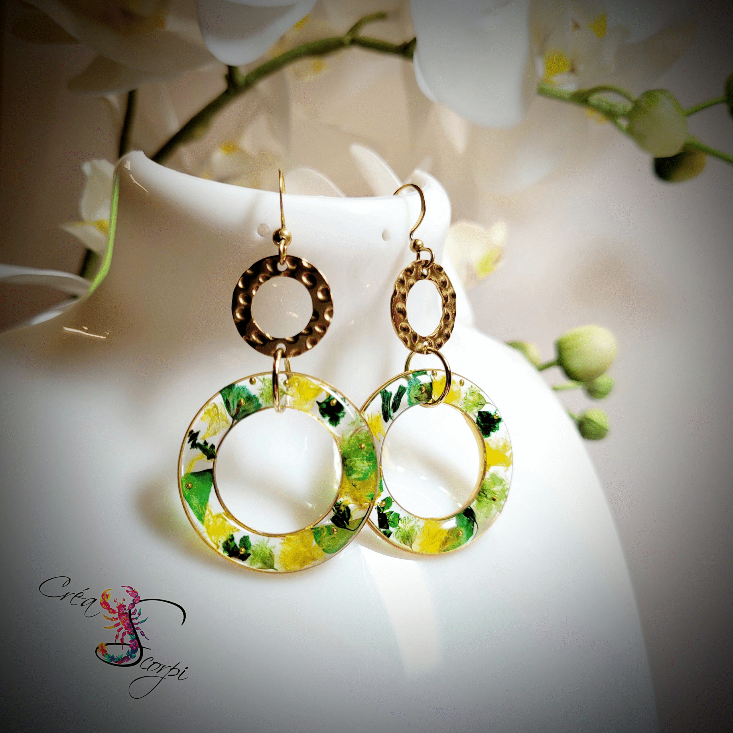 Boucles d'oreilles Nature Élégante "Citron Vert" – Image 2