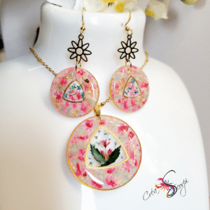 Parure "Jardin Secret Rosé"