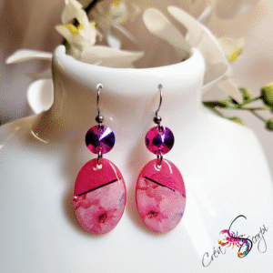 Boucles d'oreilles "Éclat Floral Magenta"
