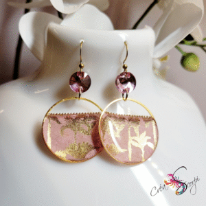 Boucles d'oreilles Univers créatif "Aurore Rosée"