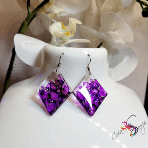 Boucles d'oreilles Essence Abstraite "Améthyste"