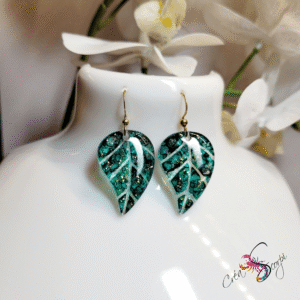 Boucles d'oreilles Essence Abstraite "Jungle secrète"