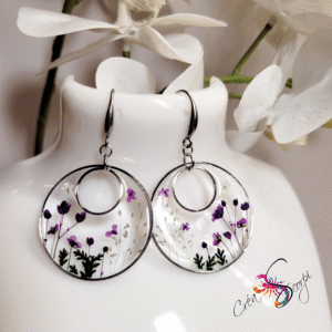 Boucles d'oreilles Jardin Enchanté "Lavande"