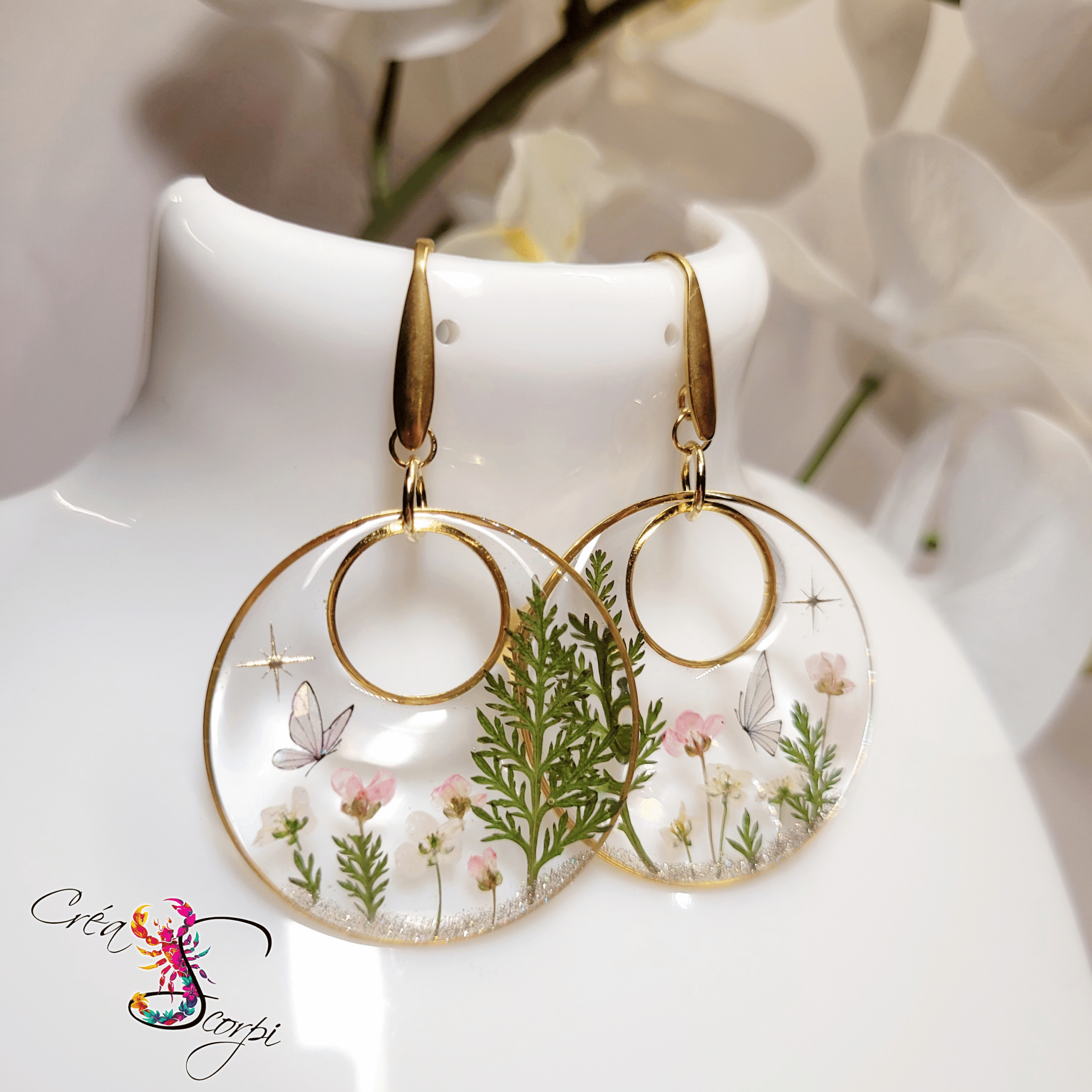 Boucles d'oreilles Jardin Enchanté "Clair de lune" – Image 2