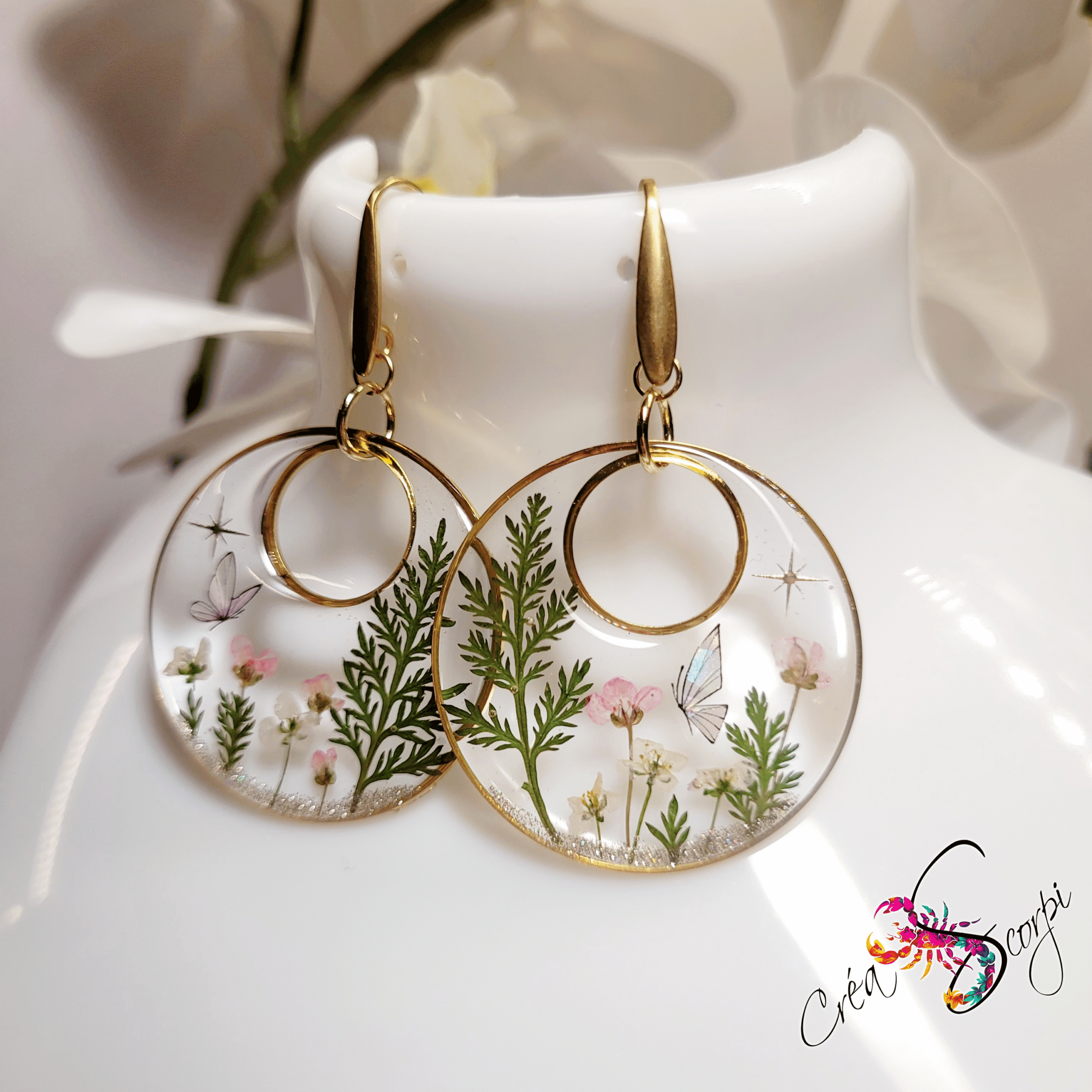 Boucles d'oreilles Jardin Enchanté "Clair de lune" – Image 3