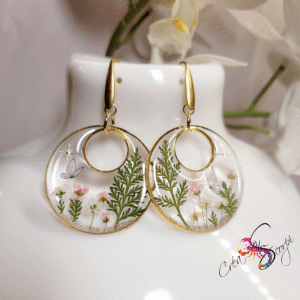 Boucles d'oreilles Jardin Enchanté "Clair de lune"