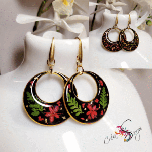 Boucles d'oreilles "Nuit Florale Éclatante"