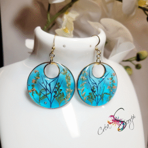 Boucles d'oreilles Jardin Enchanté "Lagon Bleu"