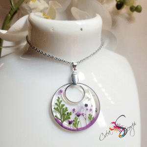 Pendentif "Jardin Enchanté Violet"