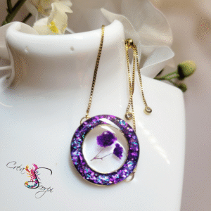 Bracelet "Ronde des Fleurs Pourpres Scintillantes"