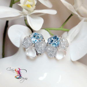 Boucles d'oreilles puces "Jardin Céleste"