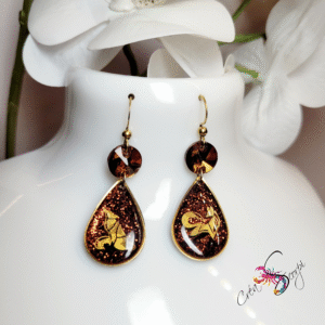 Boucles d'Oreilles "Éclat Ambré & Élégance Discrète"