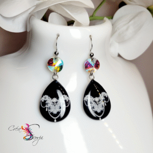 Boucles d'Oreilles "Duo Dentelle Nocturne"