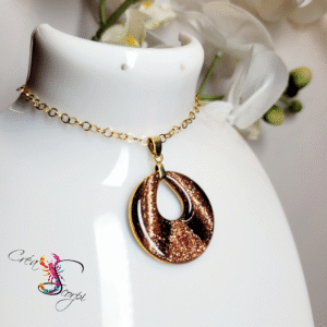 Collier "Aurore Boréale dorée"