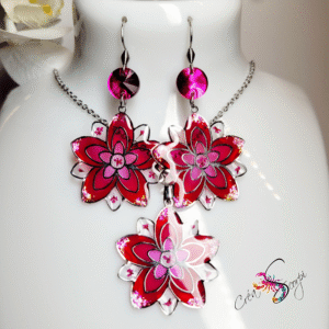 Parure "Fleur d'Hibiscus Éclatante"