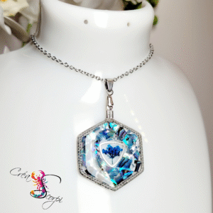 Collier "Hexagone Océanique et Floral"