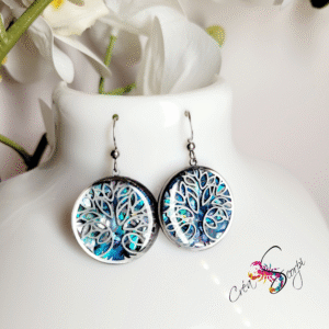 Boucles d'oreilles "Arbre de Vie Océanique"
