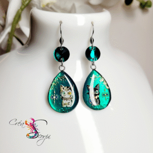 Boucles d'oreilles "Chats Mystiques Égyptiens"