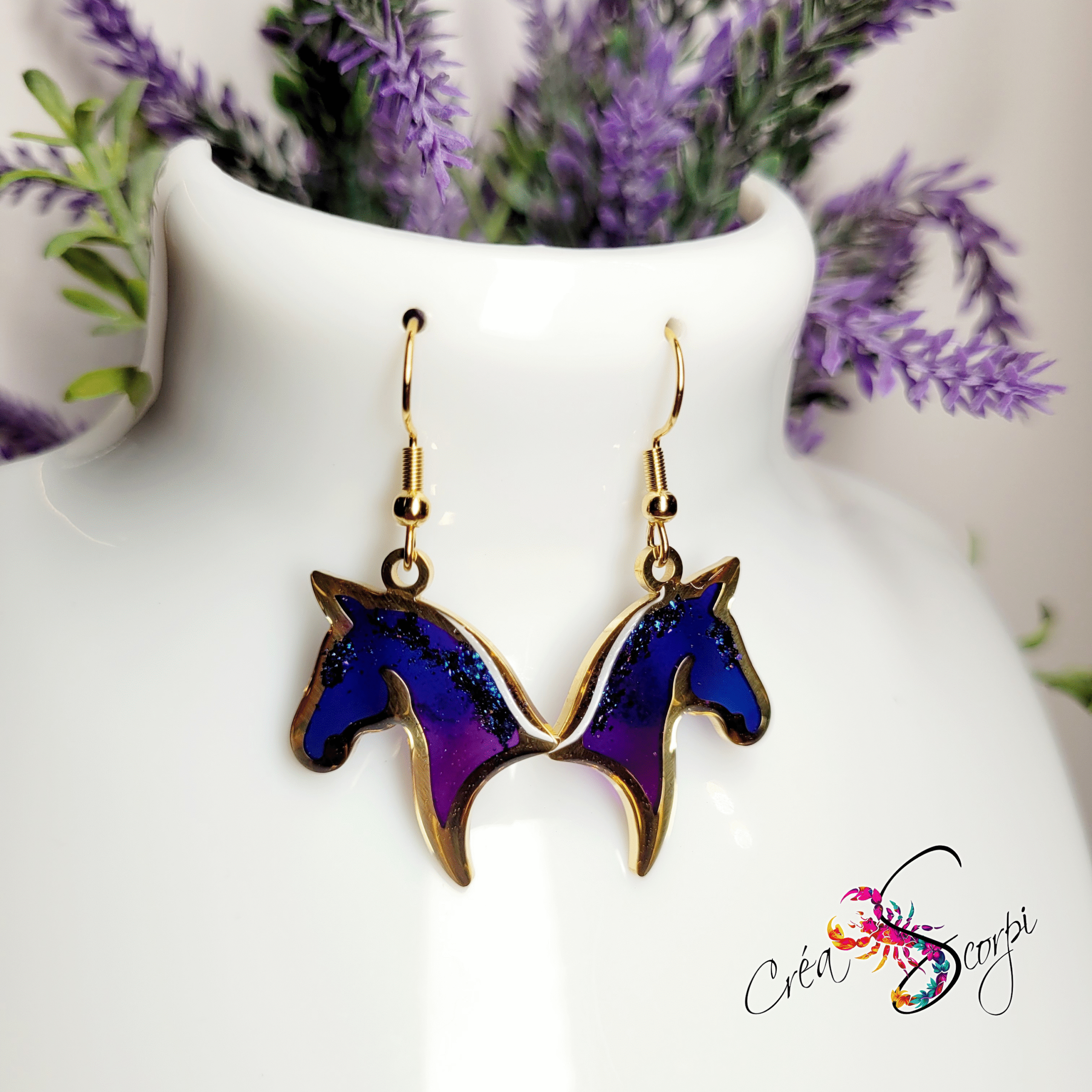 Boucles d'Oreilles "Cheval Galactique" – Image 3