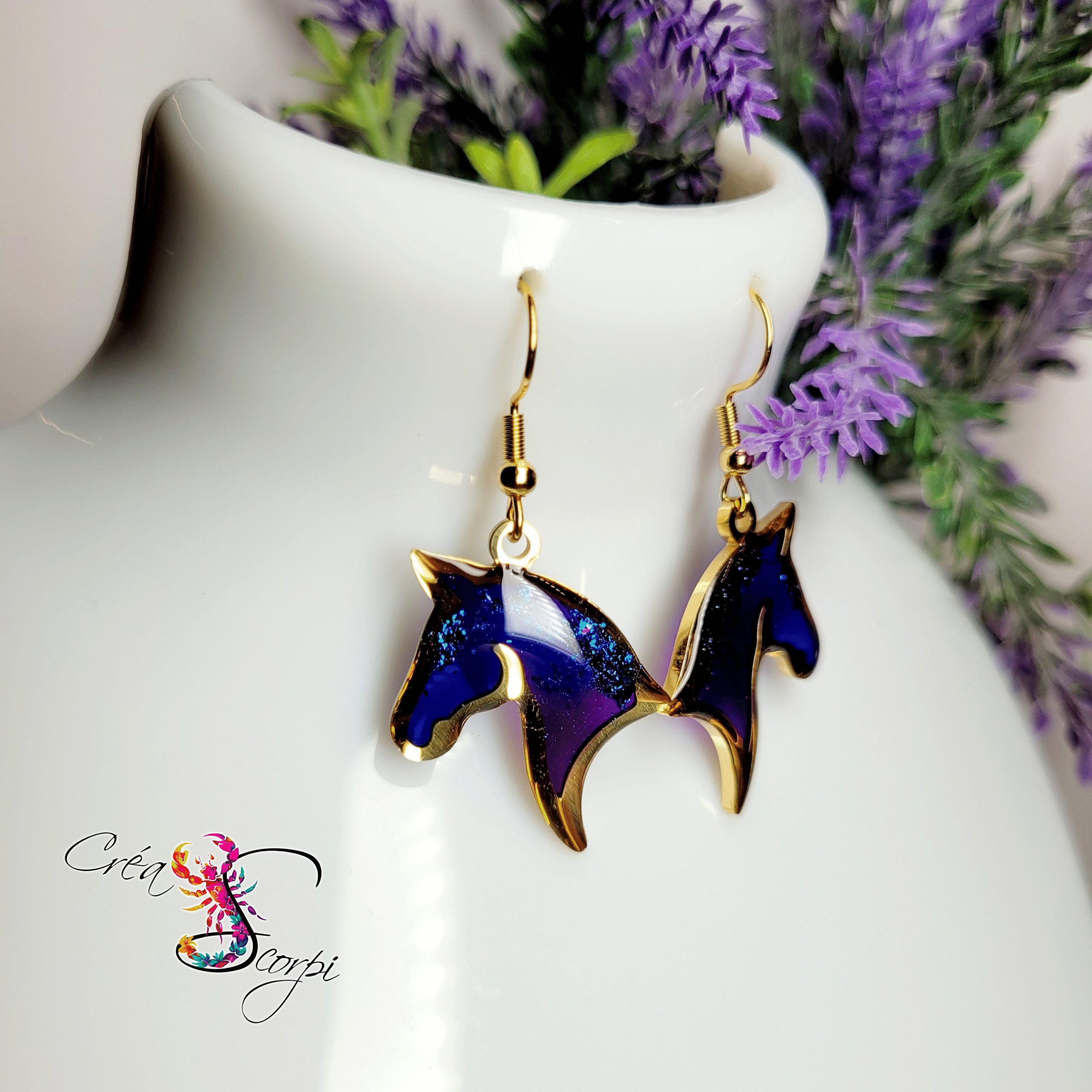 Boucles d'Oreilles "Cheval Galactique"