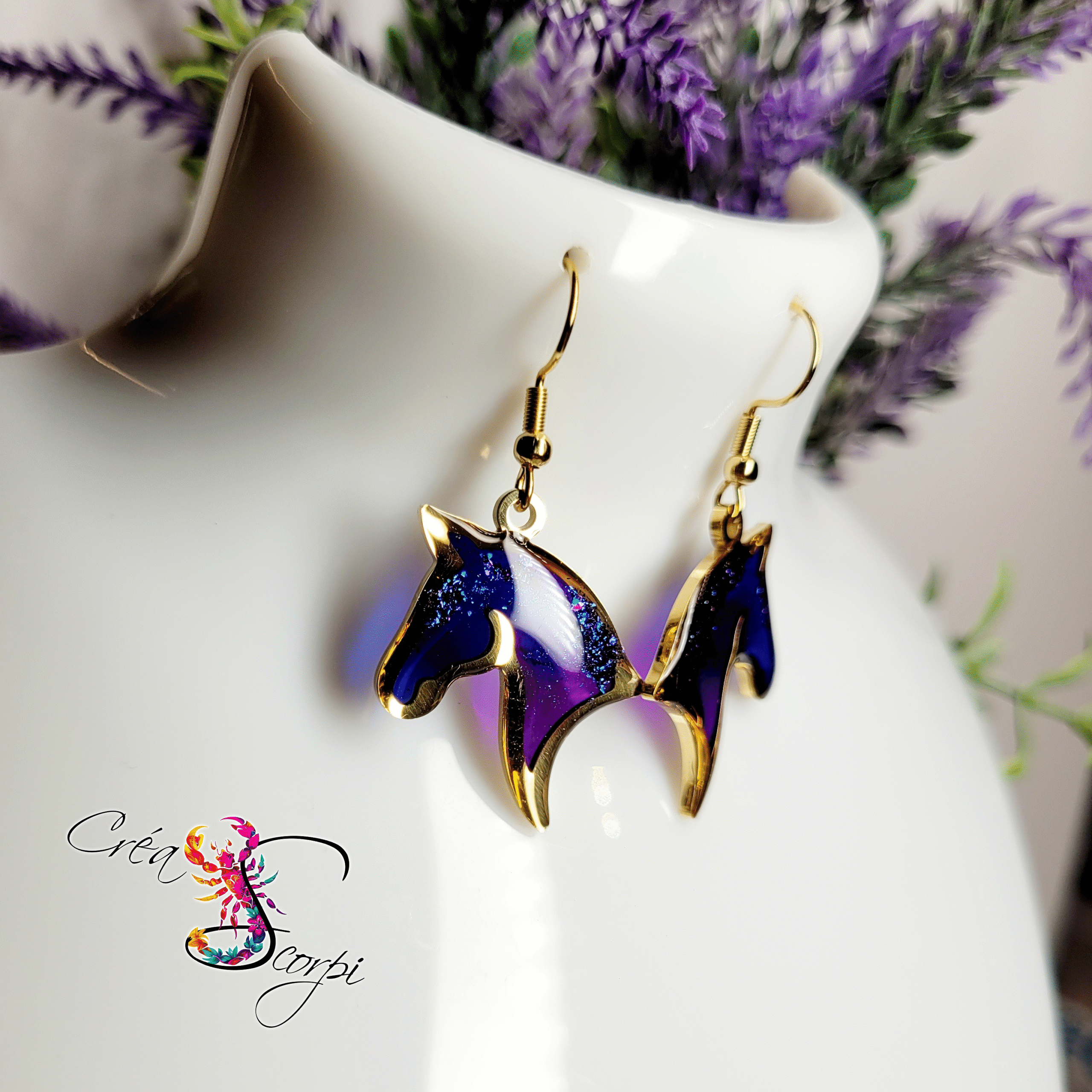 Boucles d'Oreilles "Cheval Galactique" – Image 4